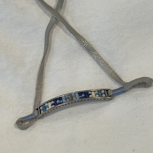 Chan Luu beaded leather choker / bracelet - Picture 4 of 8